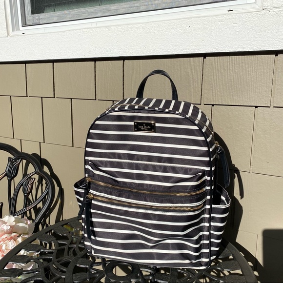 KateSpade Bradley WilsonRoadFrench Stripe Backpack - Picture 1 of 10